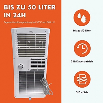 Climia mobiler Bautrockner ca. 50 Liter in 24h, Ventilator und Luftentfeuchter - 2