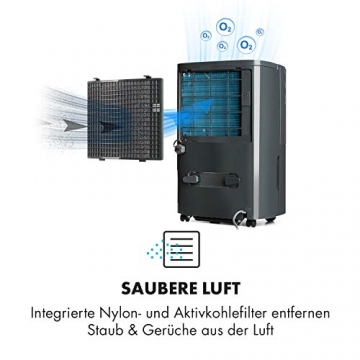 Klarstein DryFy 20 - Luftentfeuchter, Raumentfeuchter, 420 W, 20 L/24h, für 40-50 m² (bis 125 m³) Raumgröße, Silent-Modus, leise, anthrazit - 8