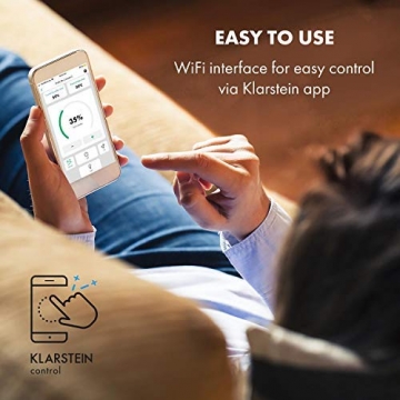 Klarstein DryFy Connect Luftentfeuchter Dehumidifier Kompressionsluftentfeuchter, WiFi-Schnittstelle, 230 m³ Luftumwälzung pro Stunde, Entfeuchtungsleistung 40 l pro Tag, weißes Designgehäuse - 5