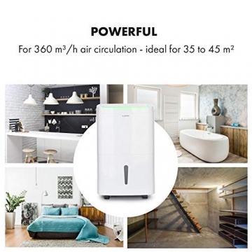 Klarstein DryFy Connect Luftentfeuchter Dehumidifier Kompressionsluftentfeuchter, WiFi-Schnittstelle, 230 m³ Luftumwälzung pro Stunde, Entfeuchtungsleistung 40 l pro Tag, weißes Designgehäuse - 8