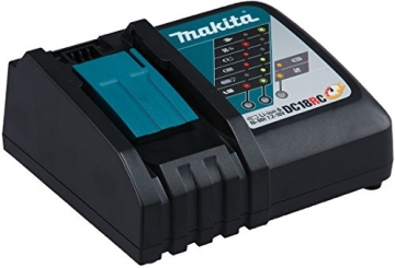 Makita Akku-Handkreissäge 51 mm, (18 V/5 Ah, 2 Akkus und Ladegerät im Makpac), DSS501RTJ, Schwarz, Blau - 3