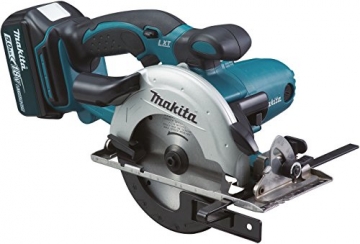 Makita Akku-Handkreissäge 51 mm, (18 V/5 Ah, 2 Akkus und Ladegerät im Makpac), DSS501RTJ, Schwarz, Blau - 1