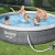 Bestway Fast Set Pool, 396 x 84 cm, Set mit Filterpumpe, rund, graue Rattan-Optik - 2