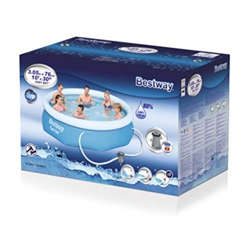 BESTWAY Fast Set Pool Set 305x76 cm, mit Filterpumpe - 3