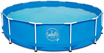 well2wellness® Framepool Frameschwimmbecken Swing blau 4,57m x 1,22m - 1