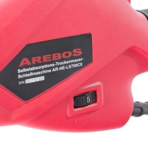 Arebos Langhalsschleifer | Ø 225 mm | Teleskopstange | schwenkbarer Kopf | inklusive 6 oder 12 Schleifscheiben (Premium) - 3