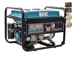 Benzingenerator KS 2900, notstromaggregat 2900 W, 2x16A (230 V), 12 V, stromerzeuger mit (AVR), stromaggregat mit Ölstandsanzeige, Überlast- und Kurzschlussschutz, generator, LED-Anzeige - 2