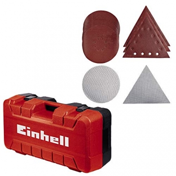 Einhell Trockenbauschleifer TE-DW 225 X (750 W, wechselbarer Schleifteller, Bürstenkranz gefedert, bis 165 cm Teleskop-Stiel, inkl. Schleifscheiben + Gitterleinen im Koffer), Rot, Schwarz - 2