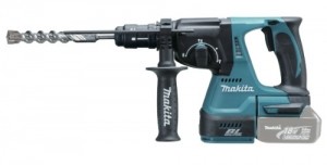 Makita Akku-Kombihammer für SDS-Plus 18 V im Makpac ohne Akku/Ladegerät DHR243ZJ, Schwarz, Blau - 2