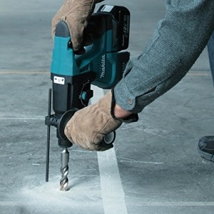 Makita Akku-Kombihammer für SDS-Plus 18 V im Makpac ohne Akku/Ladegerät DHR243ZJ, Schwarz, Blau - 3