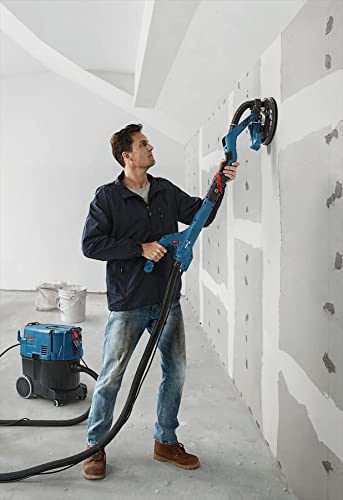 Bosch Professional Trockenbauschleifer GTR 55-225 (550 Watt, Schleifteller-Ø 215 mm, inkl. 1x Schleifblatt M480, 1x Schleifteller-Set weich, 3 x Kabelclip, im Handwerkerkoffer) - 5