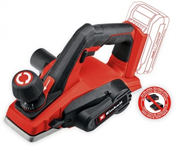 Einhell Akku-Hobel TE-PL 18/82 Li-Solo Power X-Change (18 V, Li-Ionen, 82 mm Hobelbreite, bis 2 mm Spantiefe, große Messerwelle, automatischer Parkschuh, Alu-Fußplatte, ohne Akku und Ladegerät) - 1