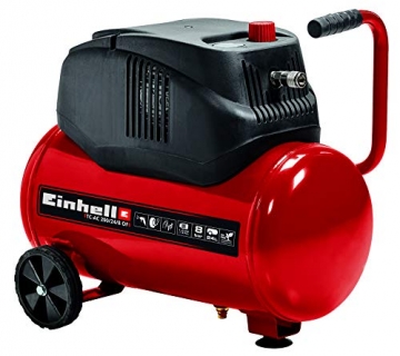 Einhell Kompressor TC-AC 200/24/8 OF (1.200 W., max. 8 bar, Druckminderer, öl-/servicefreier Motor, 24 l-Tank, vibrationsgedämpfter Standfuß, Rückschlag-/Sicherheitsventil) - 1