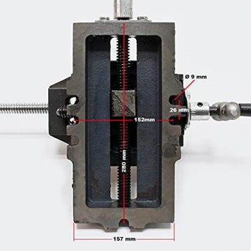 Maschinenschraubstock Schraubstock2-Achsen 150 mm Kreuztisch Frästisch Werkbank Arbeitstisch - 8