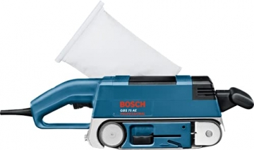 Bosch Professional Bandschleifer GBS 75 AE (750 Watt, inkl. Gewebeschleifband, Staubsack, Grafitplatte, im Karton) - 2