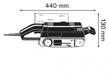 Bosch Professional Bandschleifer GBS 75 AE (750 Watt, inkl. Gewebeschleifband, Staubsack, Grafitplatte, im Karton) - 3