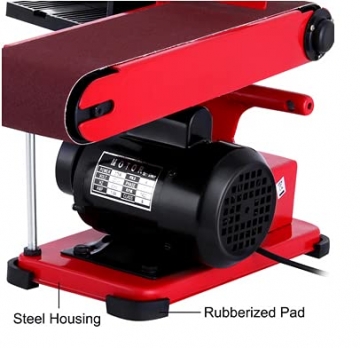 Tischschleifer-Bandschleifmaschine Elektrisch Verstellbarer Bandschleifer 375W 6 Zoll Stand-Band-Tellerschleifer|22 OV/1,6 A|1420/min - 7