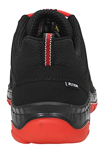 ELTEN Sicherheitsschuhe Maddox Black-red Low ESD S3, Herren, Sneaker, sportlich, schwarz, rot, Stahlkappe, Größe 45 - 5