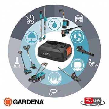 Gardena Akku-Mitteldruckreiniger AquaClean 24/18V P4A Ready-To-Use Set: Akku-Reiniger für den Außenbereich, 3 Reinigungsstufen, max. Druck 24 bar, inkl. Akku + Ladegerät (14800-20) - 6