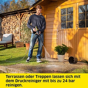 Kärcher 18 V Akku-Druckreiniger KHB 6 Battery, Druck: 24 bar, Flachstrahldüse, Rotordüse, Quick Connect, Gartenschlauchanschluss A3/4