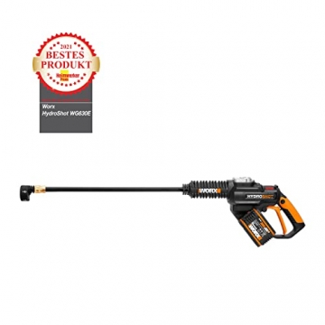 WORX 18V(20V MAX) Akku-Hochdruckreiniger WG630E, PowerShare, Bürstenlos Motor, 5-IN-1-DÜSE, 6 Mal Mehr Druck, 1 x 4,0 Ah Akku, Ladegerät, 1x6m Wasserschlauch - 2